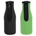 thumbnail image 1 of Uxcell 330ml to 350ml Neoprene Cooler Insulator Covers Beer Bottle Sleeves Black Green, 1 of 6