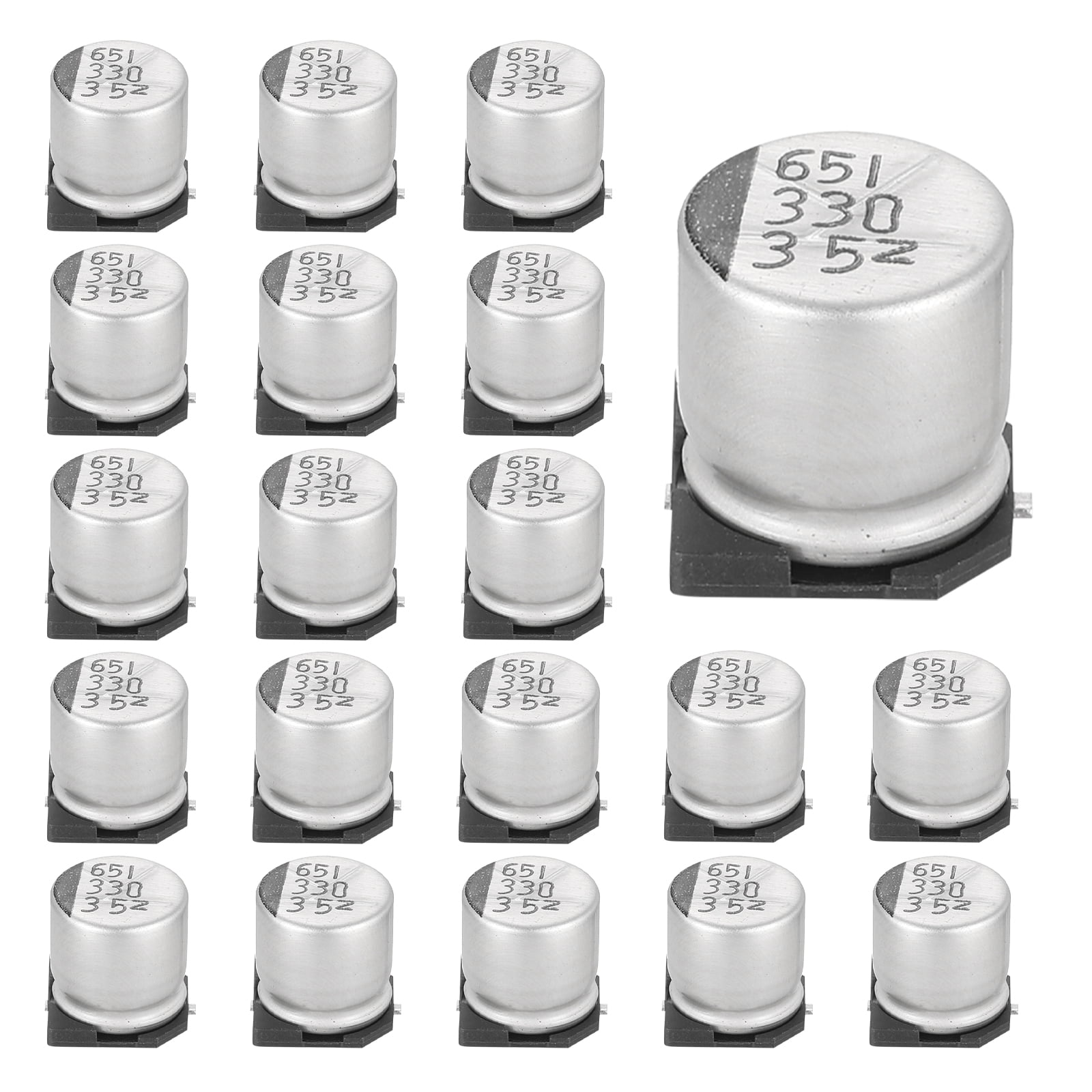 Uxcell 330uF 35V Aluminum Electrolytic Capacitors, Low Impedance ...