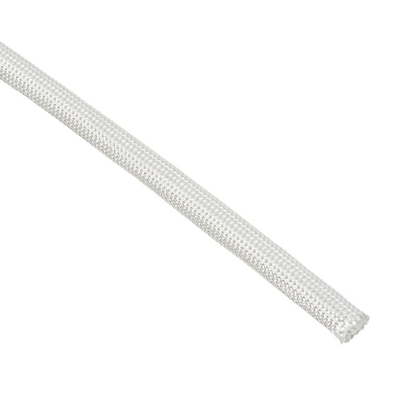 Uxcell 33Ft-5mm High TEMP Fiberglass Sleeve Insulation Cable Protectors White