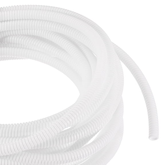 Uxcell 33ft 1/4 Inch White Wire Loom Split Tubing Cord Protectors Flexible Conduit