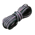 thumbnail image 1 of Uxcell 33ft / 10m 22AWG 5 Pin 5 Color Cable Line RGB Wire for LED 5050 3528, 1 of 5