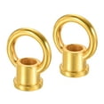 thumbnail image 1 of Uxcell 33lbs Load 1.14"x1.38" M10 Thread Ring Shape Female Loop Eye Nut Lamp Chandelier Gold Tone 2 Pack, 1 of 5