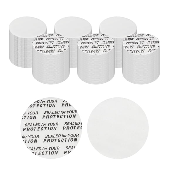 Uxcell 33mm / 1.3" Foam Lid Liner, 300 Pcs Adhesive Round PS Pressure Sensitive Seals, Cap Liners Resistant Tamper for Plastic Glass Jar Bottle Cap Canning Vials Seals