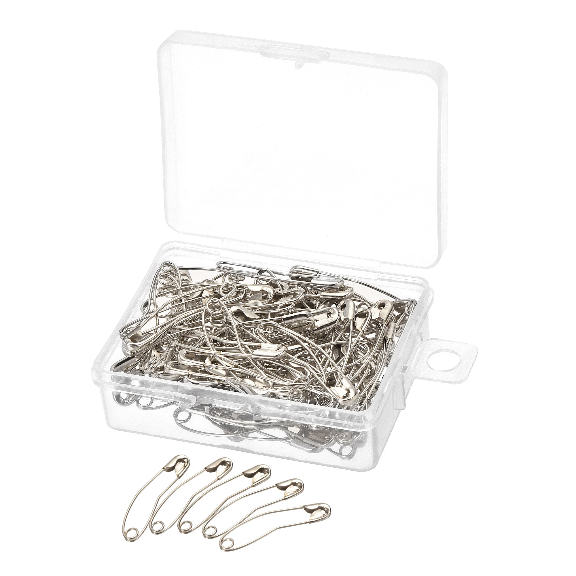 Ruidee 500 Pcs Metal Mini Safety Pins for Home Office Use Art Craft Sewing Jewelry Making (Silver)