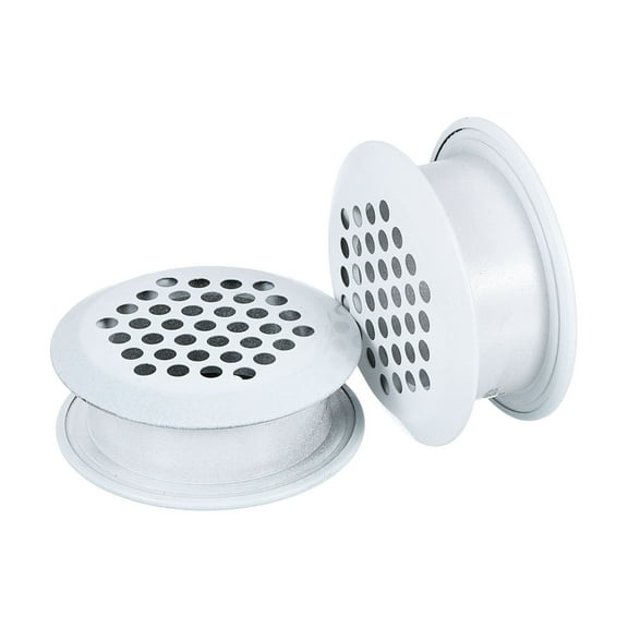 Uxcell 33mm Circular Soffit Vent, 20pcs Stainless Steel Air Vents Dual Panel Mesh, White