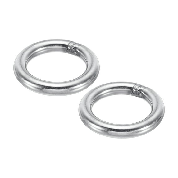 Uxcell 33mm Metal O Rings, 2 Pack 304 Stainless Steel Round Rings for Hardware Bags