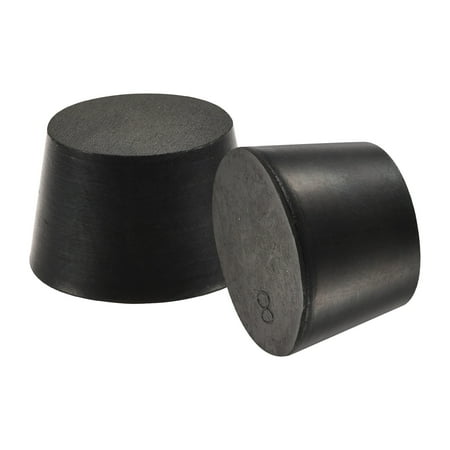 Uxcell 33mm to 41mm Solid Rubber Tapered Plug for Lab Home Black 5 Pack