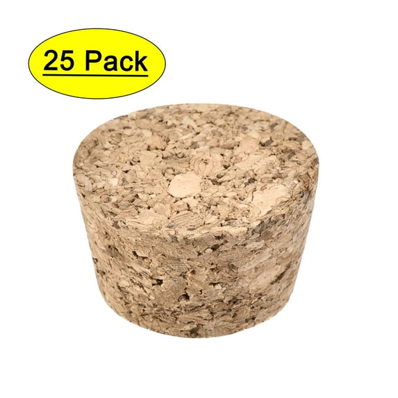 Uxcell 33x27x20mm Wooden Tapered Cork Plugs Stoppers 25 Pack