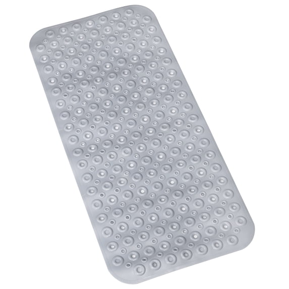 Uxcell 34.6" x 15.7" Grey Bath Tub Shower Mats NonSlip Bath Mat for Tub Bathroom