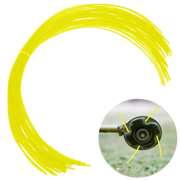 Uxcell 34-Pack Pre-Cut Trimmer Line, 0.11 Inch x 20.4 Inch Round Nylon String, Replacement Line for Trimming Grasses and Weeds [Yellow]