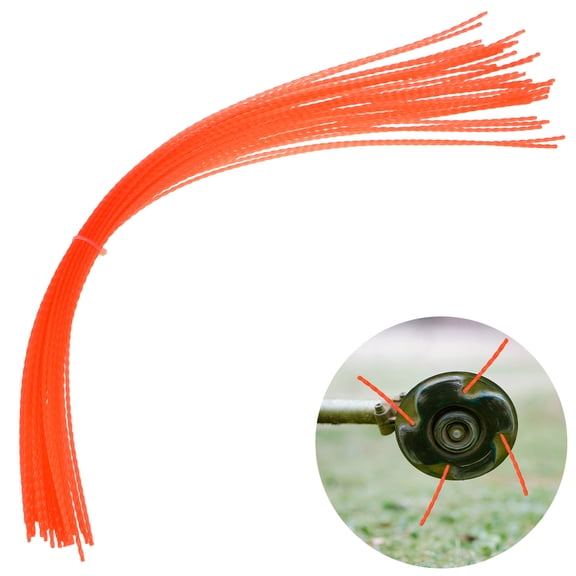 Uxcell 34-Pack Pre-Cut Trimmer Line, 0.11 Inch x 20.4 Inch Spiral Nylon String, Replacement Line for Trimming Grasses and Weeds [Red]