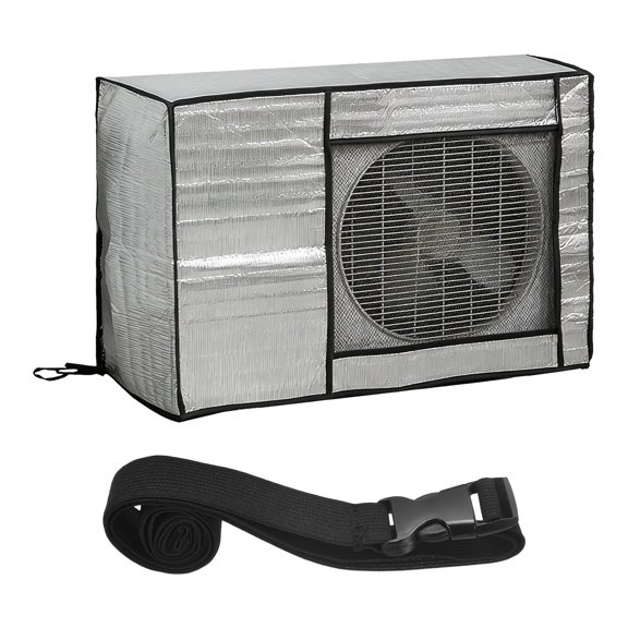 Uxcell 34 x 14 x 24 Inch Air Conditioner Cover, Coated Polyester Full Coverage Waterproof Dustproof Outdoor AC Outside Unit Cover Condenser Protector for Outdoor AC Unit, Silver