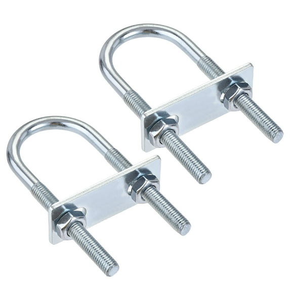 Uxcell 34mm Inner Width 100mm Length Round U-Bolt Steel M8 2 Sets