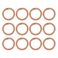 thumbnail image 1 of Uxcell 34mm Metal Spring O Rings Zinc Alloy Snap Clip Round Trigger Keyrings Buckle Brown 12 Pcs, 1 of 5