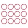 thumbnail image 1 of Uxcell 34mm Metal Spring O Rings Zinc Alloy Snap Clip Round Trigger Keyrings Buckle Dark Pink 12 Pcs, 1 of 5