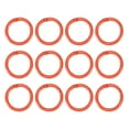 thumbnail image 1 of Uxcell 34mm Metal Spring O Rings Zinc Alloy Snap Clip Round Trigger Keyrings Buckle Orange 12 Pcs, 1 of 5