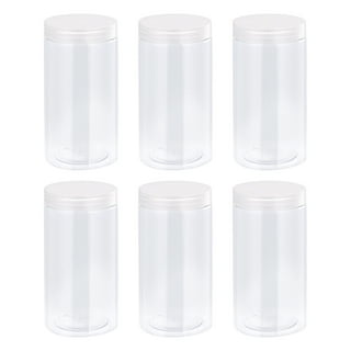 SE Clear Round Plastic Storage Containers with Screw-On Lids (Set of 12) -  87440BB 