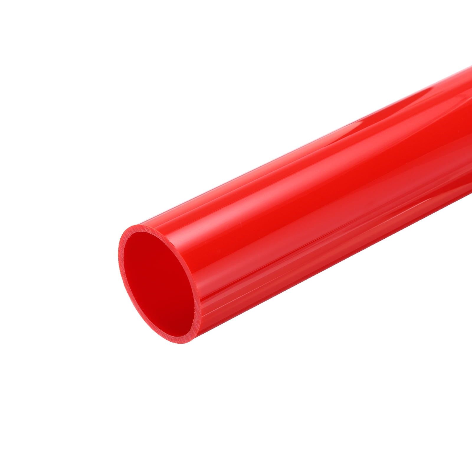 Uxcell Rigid Round Pipe Red High Impact for Water Pipe 1.39 x 1.57 ...