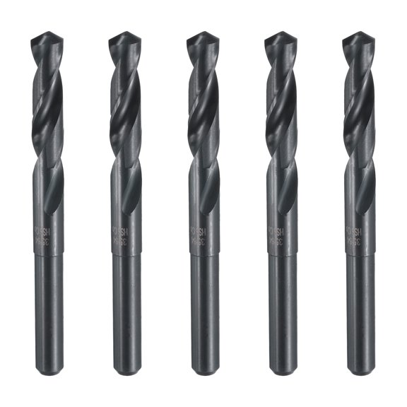 Uxcell 35/64" High-Speed Steel Drill Bits, M35 HSS Twist Drill Bit Jobber Drill Bit with 1/2" Round Straight Shank, Wood, 5pcs