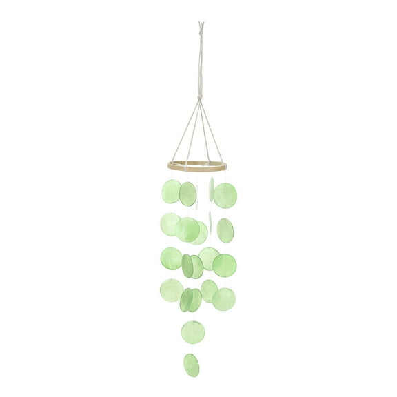 Uxcell 35" Capiz Wind Chimes Seashell Hanging, Green