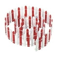 thumbnail image 1 of Uxcell 35" L x 2" H Wood Miniature Mini Fairy Garden Picket Fence, Red White, 1 of 5