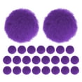 thumbnail image 1 of Uxcell 25-Pack Faux Fur Pom Poms, 1.6 Inch/ 4 cm Soft Fluffy PomPoms Balls Faux Rabbit Fur with Elastic Loop for DIY[Deep Purple], 1 of 7
