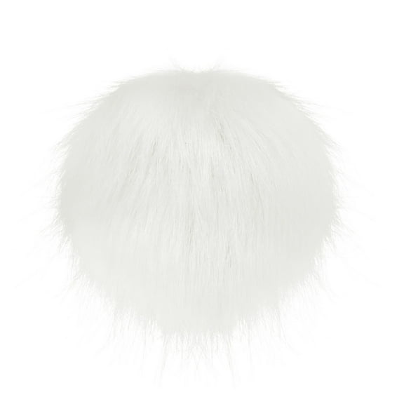 Uxcell 1-Pack Faux Fur Pom Poms, 5.9 Inch/ 15 cm Soft Fluffy PomPoms Balls with Elastic Loop for DIY[White]