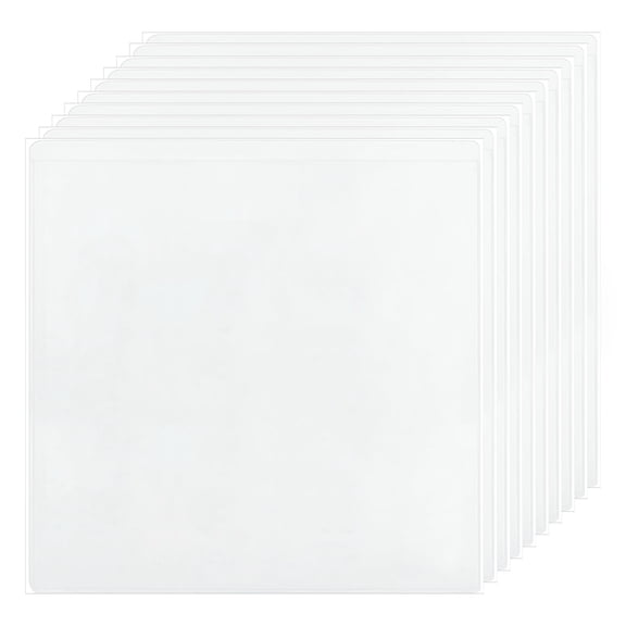 Uxcell 35 Pcs Self Adhesive Index Card Pockets with Top Open, 6.3" x 3.5" Clear Plastic Labels Holders Card Holder for Libraries Organizing and Protecting Index Cards, Transparent