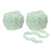 Uxcell 35 Yards Faux Fur Yarn, 2 Skeins Fuzzy Yarn Crochet Fluffy Soft Chunky Polyester Plush Fur Eyelash for Crocheting Knit Blanket Rug Sweater Scarf Hat Bear Craft, Green