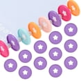 thumbnail image 1 of Uxcell 35mm 1.38" Plastic Round Book Binding Discs, Purple Pcs Discbound Expansion Discs Star Shape Plating Round Binder Rings, Purple, 1 of 6