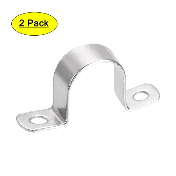 Uxcell 35mm(1.4") 304 Stainless Steel 2 Holes Rigid Pipe Strap Tension ...