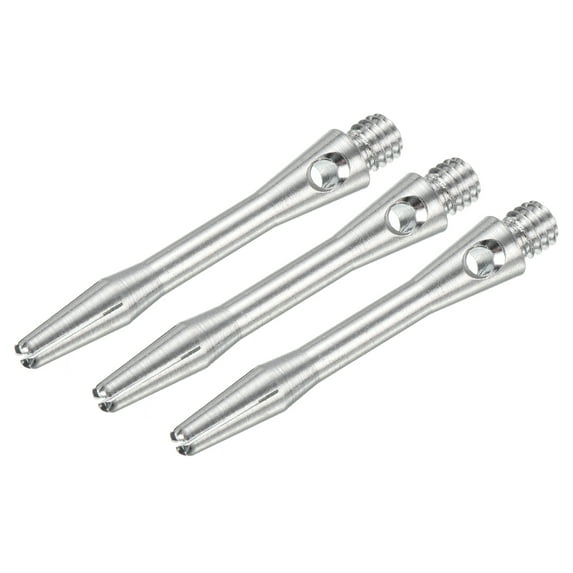 Uxcell 35mm Dart Shafts, Medium 2BA Thread Aluminum Dart Stems - 3 Pack (Silver Tone)