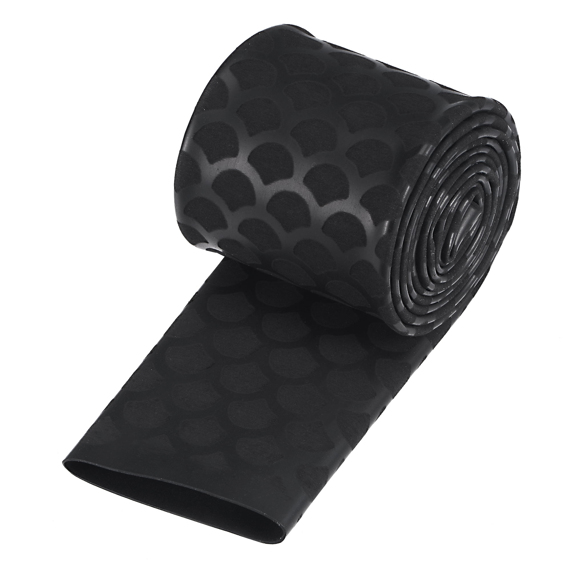 Uxcell 1.32 Inch Flat Width 3.3ft Length 2:1 Rate Blue Heat Shrink Wrap Tubing Sleeve For Fishing Rod Grips Handle