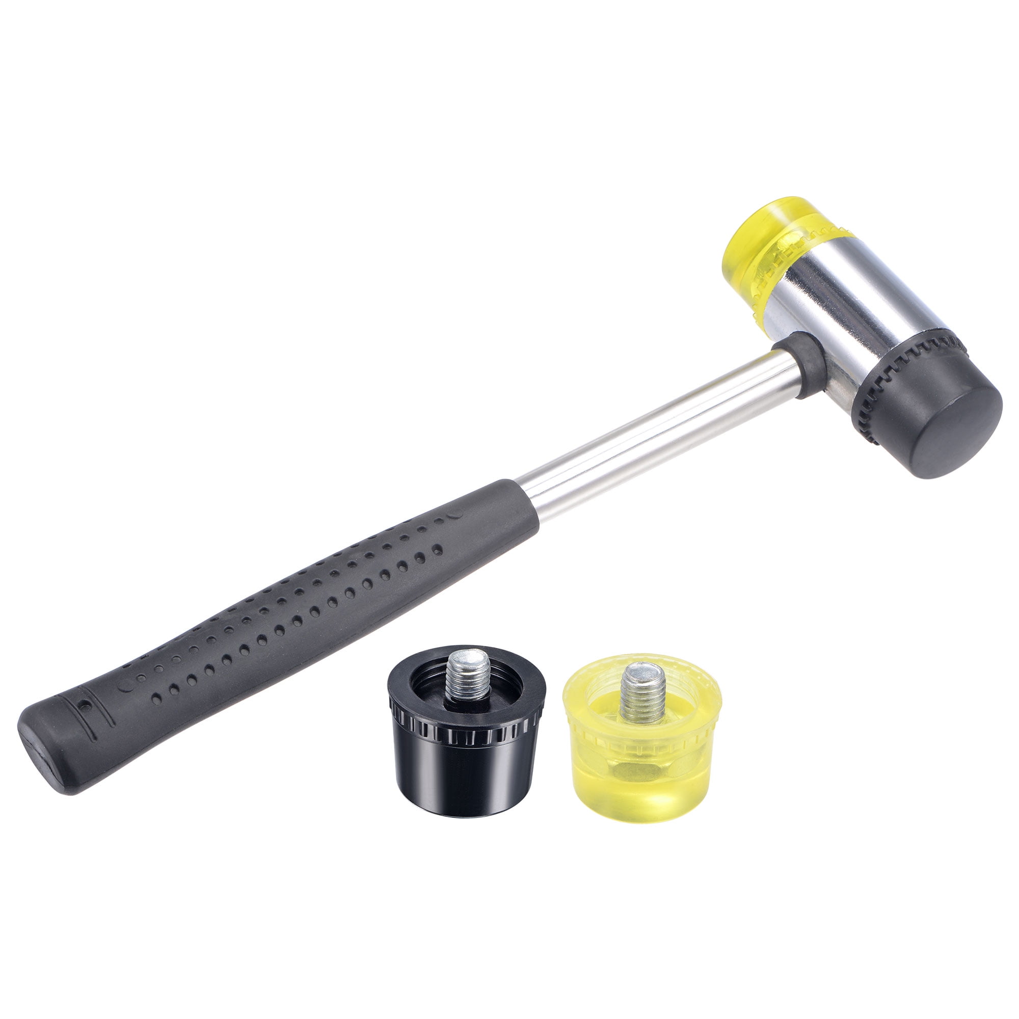 2-Way 25mm Mini Small Rubber And Nylon Head Face Mallet Hammer Handle Shaft