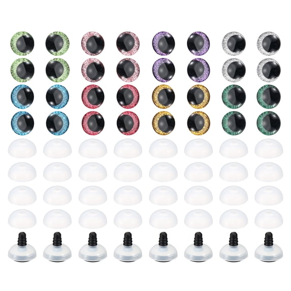 Uxcell 35mm Flash Safety Eyes, 32 Set Colorful Crocheting Safety Eyes, 8 Colors