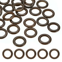 Uxcell 35mm Natural Wooden Rings, 20 Pack Wood Ring Round Linking Rings Wood Loop Circle for Craft, Dark Brown