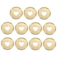 thumbnail image 1 of Uxcell 35mm Plastic Book Binding Discs Discbound Expansion Discs Plating Heart Binder Rings, Golden 11 Pack, 1 of 6