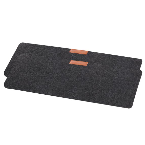 Uxcell 35x13" Desk Mat Protector, 2 Pack Dual Side Soft Smooth Mouse Pad Writing Mat, Dark Gray
