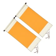 Uxcell 35x16 Inch Xuan Paper Scroll, 2 Pack Half Raw Ripe Blank Xuan Paper, Yellow