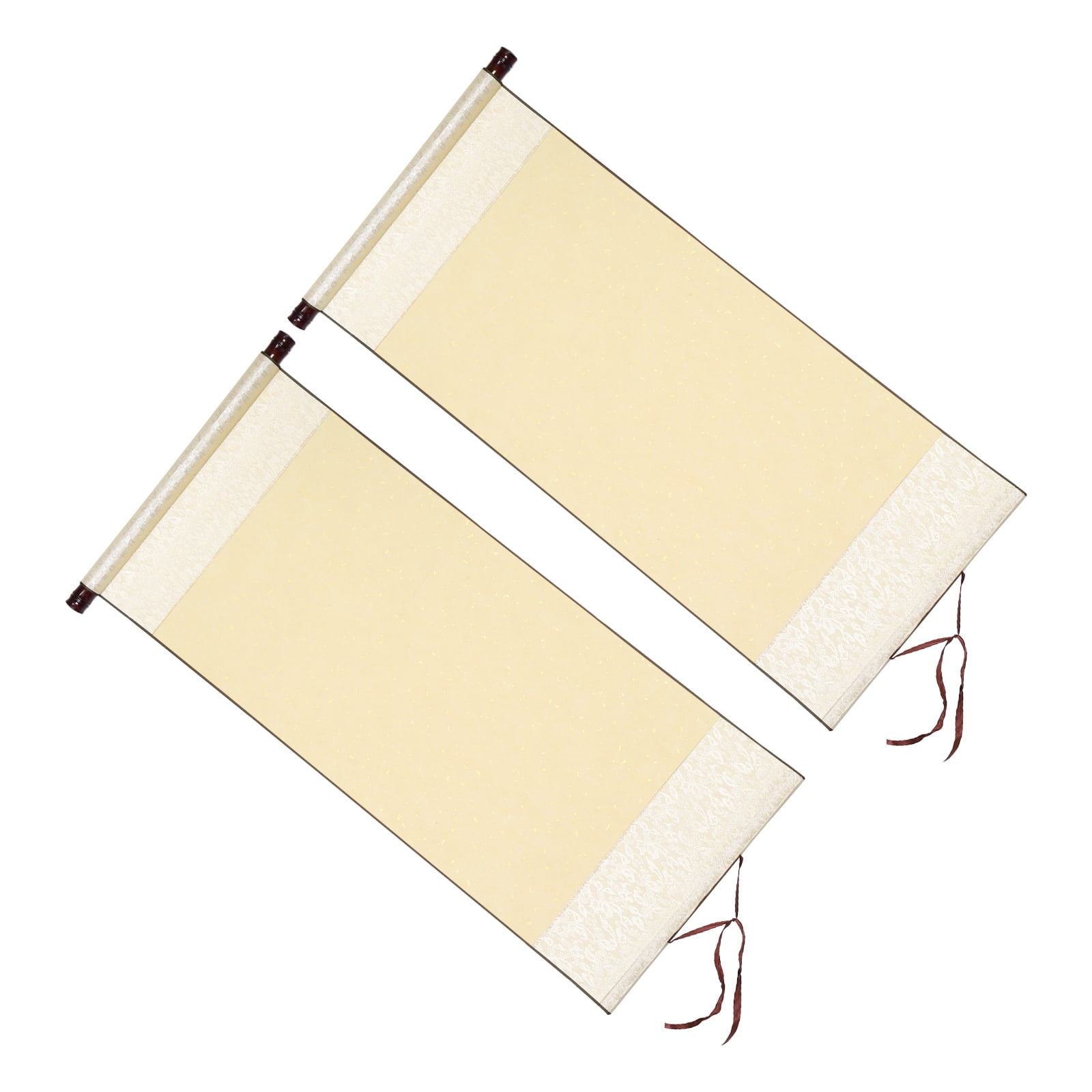 Uxcell 35x16 Inch Xuan Paper Scroll, 2 Pcs Half Raw Ripe Blank Xuan ...