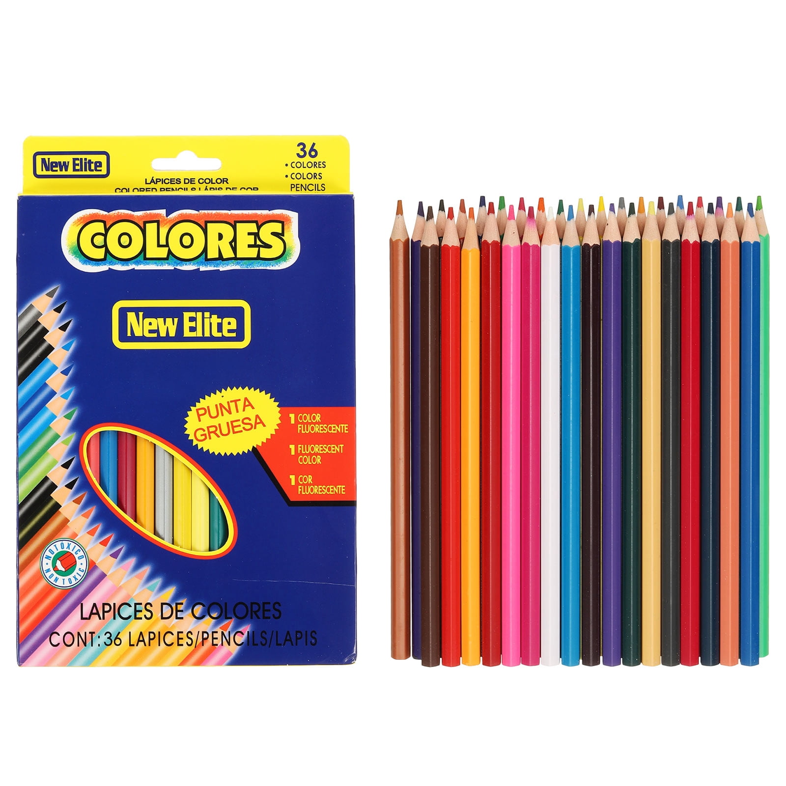 Uxcell 36 Colors Coloring Pencils Set, Soft Core Colored Pencils Hexagonal Shape Coloring Drawing Pencil