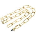thumbnail image 1 of Uxcell 36" Long Hook Rings Connectors Pendant Light Fixture Chain Gold 1 Set, 1 of 5