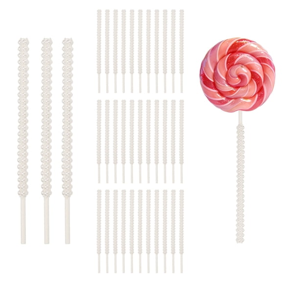 Uxcell 36 Pcs Bling Cake Lollipop Sticks, Glitter Rhinestone Lollipop Sticks Candy Apple Stick for Chocolate Fruit Dessert Table Shower, Birthday Wedding Christmas, Pearl
