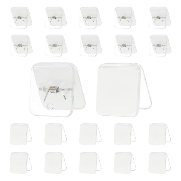 Uxcell 36 Pcs Plastic Self Adhesive Clips Sticky Clips Wall Clips Photo Clip, Clear