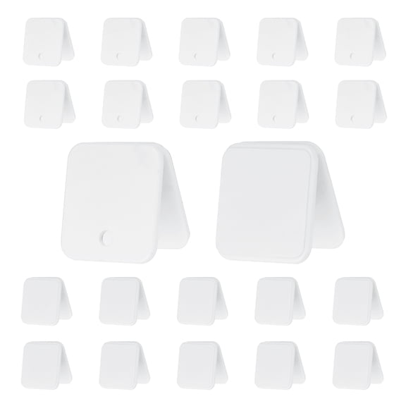 Uxcell 36 Pcs Plastic Self Adhesive Clips Sticky Clips Wall Clips Photo Clip, White