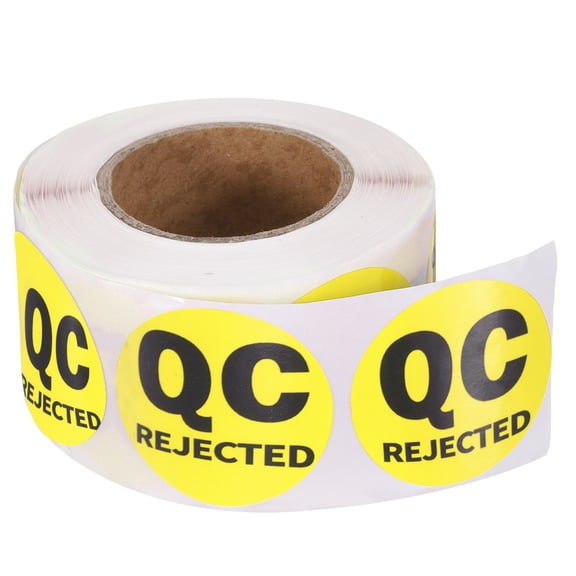 Uxcell 360 Pcs 1 Roll Adhesive QC HOLD Label Stickers, 1.5 Inch Circle Inventory Control Labels Quality Control Stickers for Warehouse Management Inspection Organization, Yellow