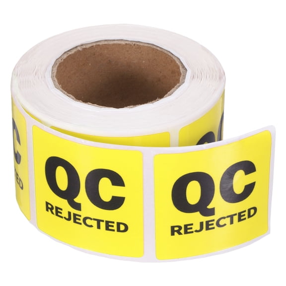 Uxcell 360 Pcs 1 Roll Adhesive QC HOLD Label Stickers, 1.5 Inch Square Inventory Control Labels Quality Control Stickers for Warehouse Management Inspection Organization, Yellow