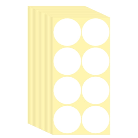 Uxcell 360 Pcs Colored Dot Stickers Labels, 2 Inch Circle Price Stickers Self Adhesive Circle Tags Coding Labels for Office Business Yard Sale Garage Sale Home Decor, White