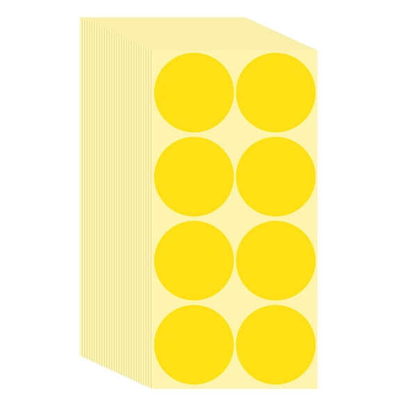 Uxcell 360 Pcs Colored Dot Stickers Labels, 2 Inch Circle Price Stickers Self Adhesive Circle Tags Coding Labels for Office Business Yard Sale Garage Sale Home Decor, Yellow