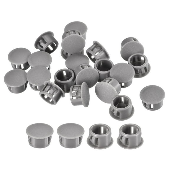 Uxcell 36Pack 35/64" Plastic Hole Plugs Panel Flush Type Knockout Locking Plugs, Gray